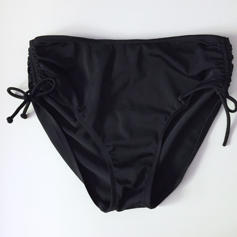 Side Ruched Adjustable Bikini Bottom NWOT